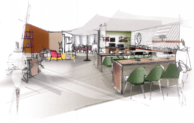 L'AtelierF, Rénovation d'un espace de travail hybride à Aubervilliers